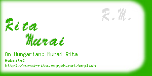 rita murai business card